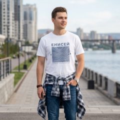 Белая футболка Енисей, вар.1