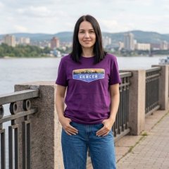 Футболка "Закат на Енисее", вар.1