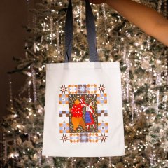 Белый шопер "Танец с медведем"