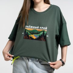 Футболка Таёжный край, цвет хвоя
