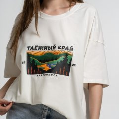 Футболка Таёжный край, айвори